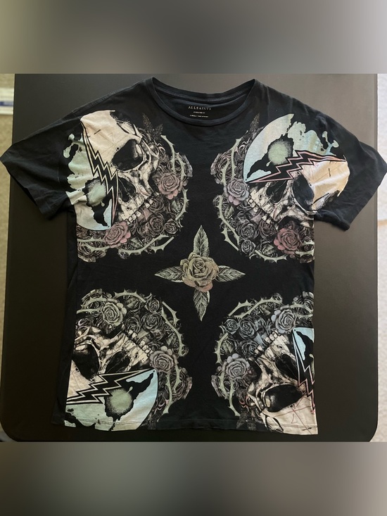 All Saints Other - AllSaints Black Skull Graphic Tee